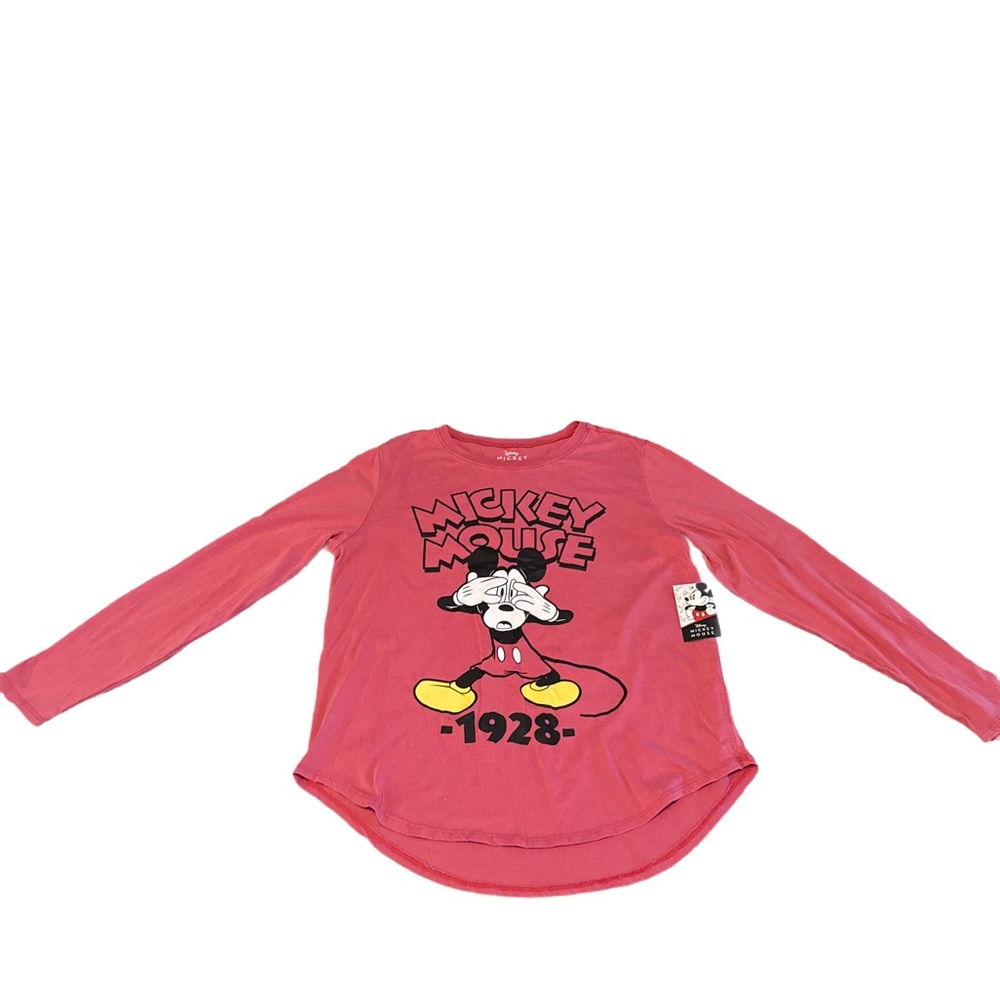 Disney Kids Mickey Mouse Red Long Sleeve Tee NWT